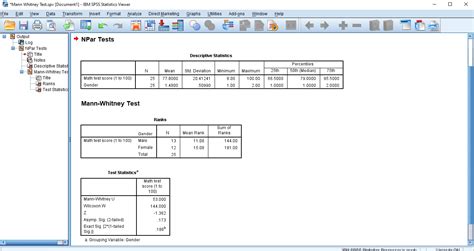 how to report mann whitney u test|mann whitney u test spss laerd.